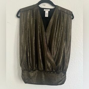Caché Shimmering Gold Women's Blouse